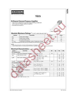TIS75 datasheet  
